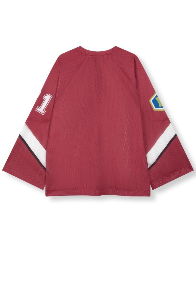 OVERSIZED HOCKEY SHIRT YAEDEN R2505815811 501 BORDEAUX